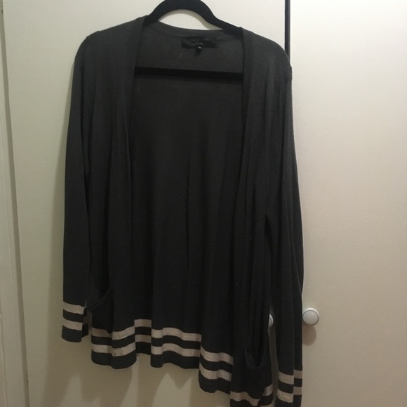 rag & bone Sweaters - Gray with pink stripe cardigan